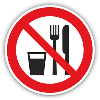 the sign of eating is forbidden during weight loss