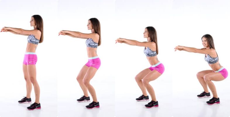 Squats to lose weight and strengthen the muscles of the legs and buttocks